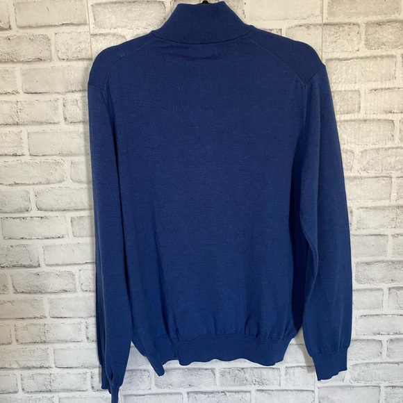 Saks Fifth Avenue Blue Merino Wool Sweater - Picture 7 of 8